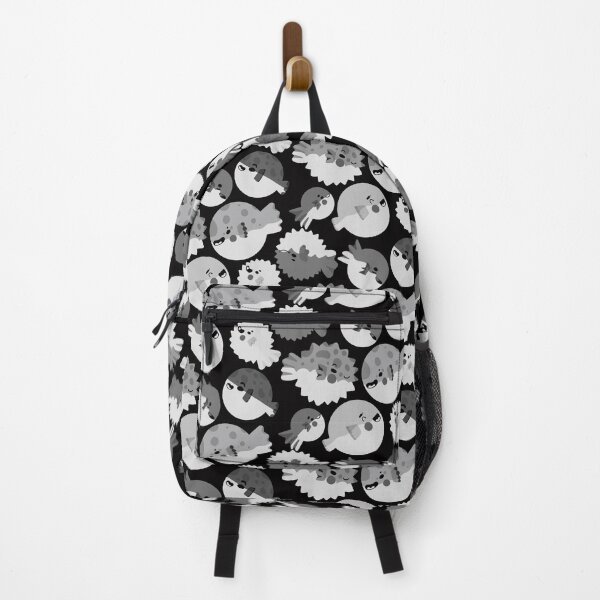 Item preview, Cute Pufferfish - Black and White Monochromatic Cartoon designed and sold by TheRainbowRoom.