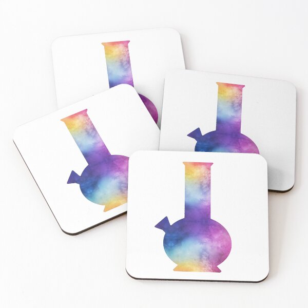Item preview, Rainbow Watercolor Water Pipe Bong designed and sold by TheBearandBunny.