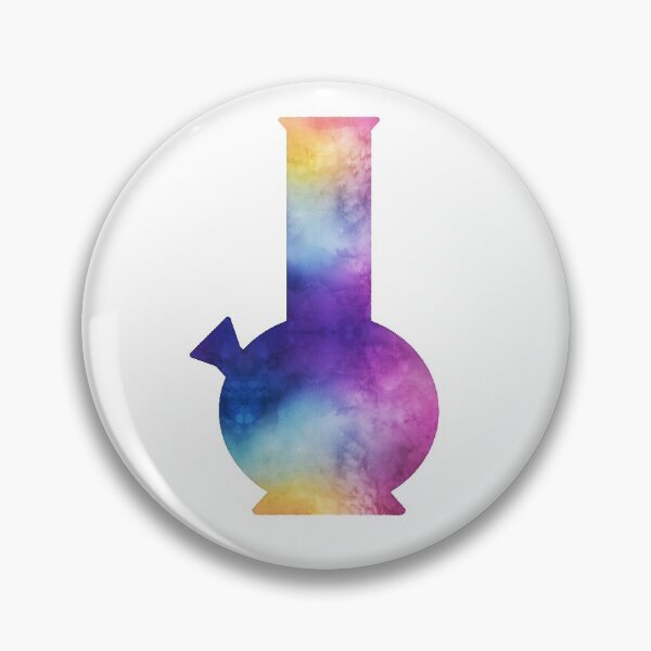 Item preview, Rainbow Watercolor Water Pipe Bong designed and sold by TheBearandBunny.