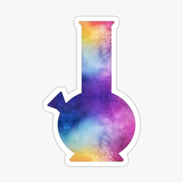 Artikel-Vorschau von Regenbogen Aquarell Wasserpfeife Bong, designt und verkauft von TheBearandBunny.