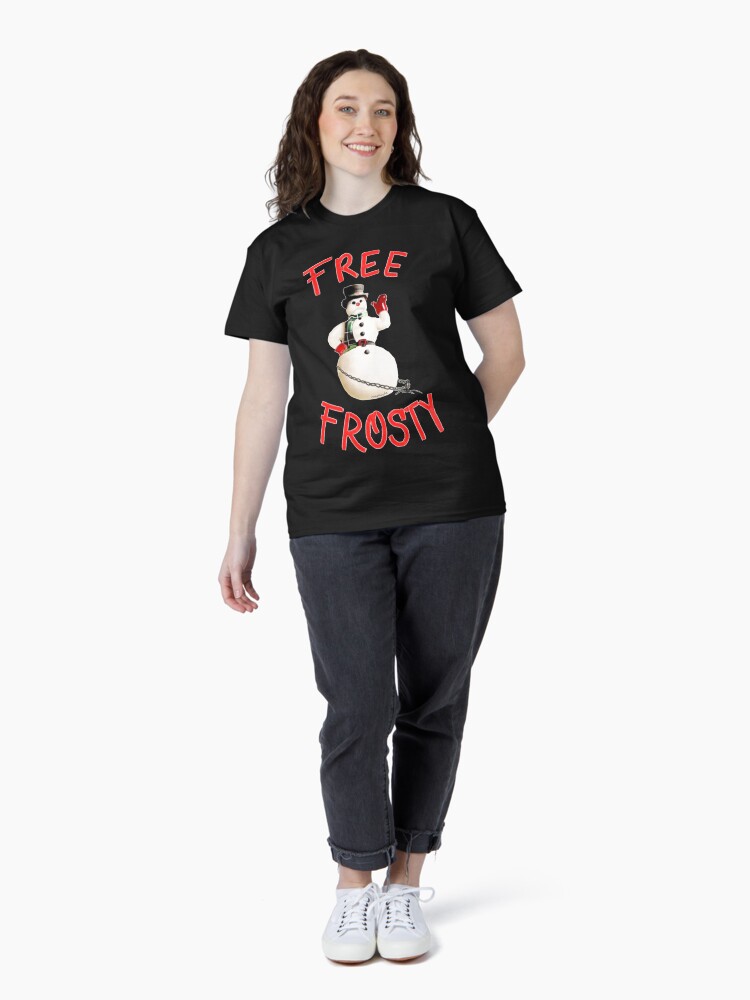 Thumbnail 4 of 7, Classic T-Shirt, Free Frosty Christmas with The kranks Christmas Gifts For Men and Women, Gift Christmas Day designed and sold by RadialTee.