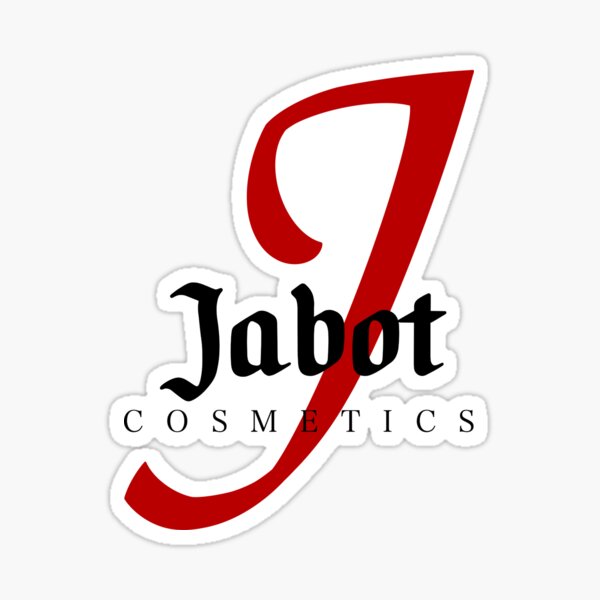 "Jabot Cosmetics White Background" Sticker for Sale by PawsitiveMum Redbubble
