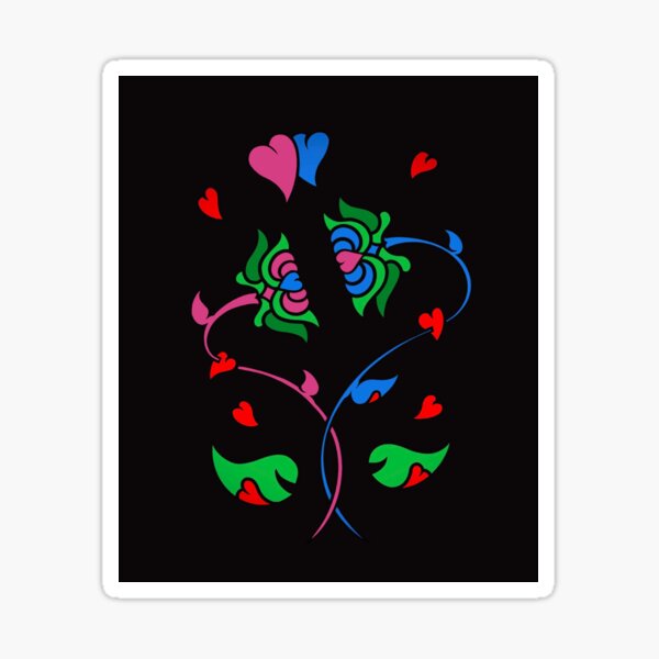Face to Face pink/blue/black Sticker