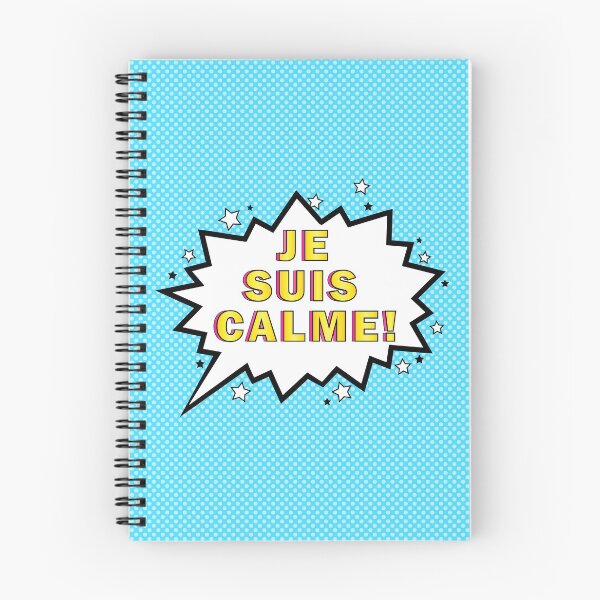 Item preview, je sui calme funny colorful quote I am calm in French with blue comic book graphic. Je suis calme! designed and sold by Moda-Moxie.