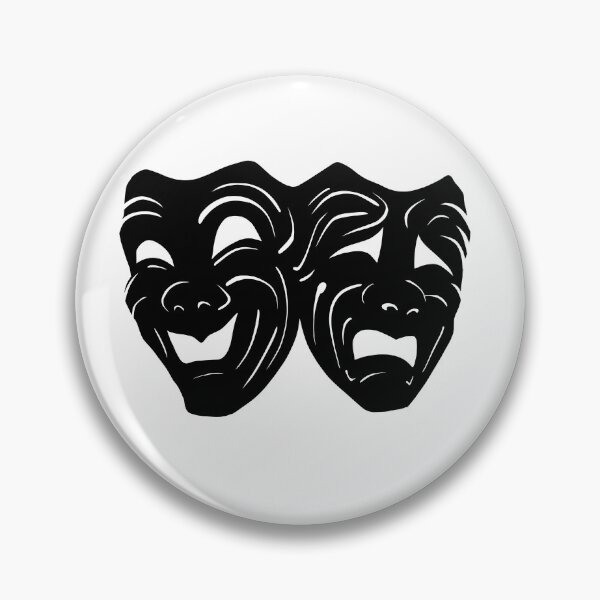 Item preview, Comedy and Tragedy Mask designed and sold by sticking-w-you.