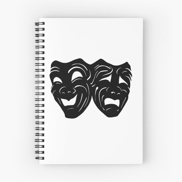 Item preview, Comedy and Tragedy Mask designed and sold by sticking-w-you.