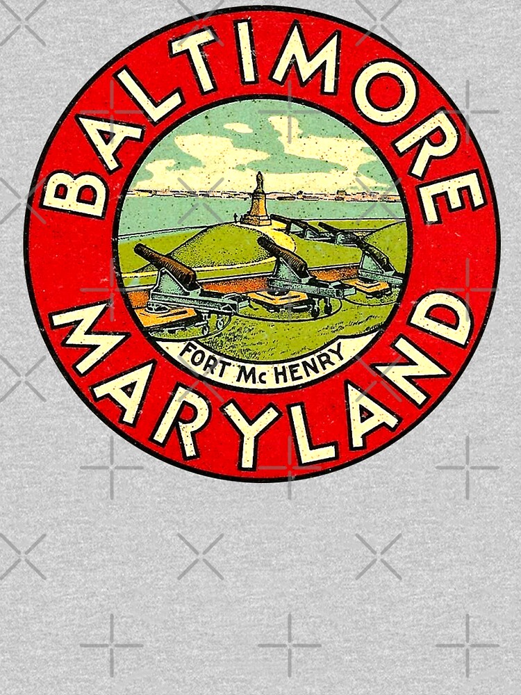 Baltimore Maryland Vintage Travel Decal by hilda74