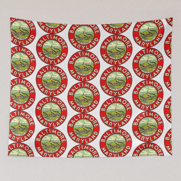 Item preview, Baltimore Maryland Vintage Travel Decal designed and sold by hilda74.