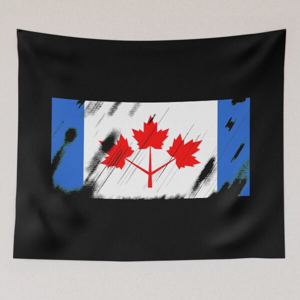 Item preview, Black Scratched Canadian Pearson pennant flag designed and sold by AidanMDesigns.