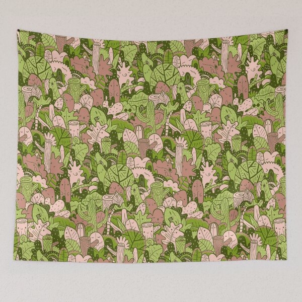 Item preview, Cute Plant Party - Kawaii Style Doodle Pattern designed and sold by Sociojunkie.