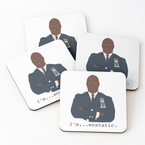 Item preview, “I’m... ecstatic” B99: Captain Holt designed and sold by Emily Chae.