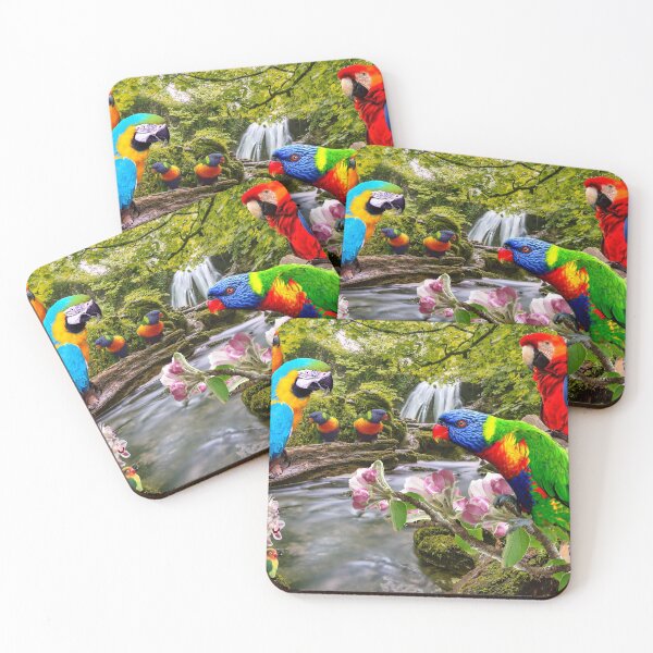 Item preview, Jigsaw Puzzle Parrots In Rainforest Bright Colored 1000 piece jigsaw puzzle Adults designed and sold by StickerArtwork.