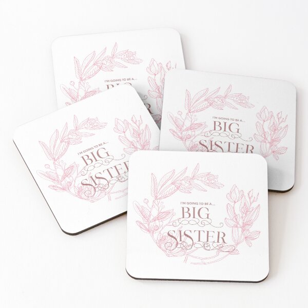 Artikelvorschau, Befördert zu Big Sister, werde ich eine Big Sister sein, Big Sister Ankündigung, Family Boho Shirt, Sisters Not Cisters Aquarell Blumenmuster. entworfen und verkauft von Rcasadesign.