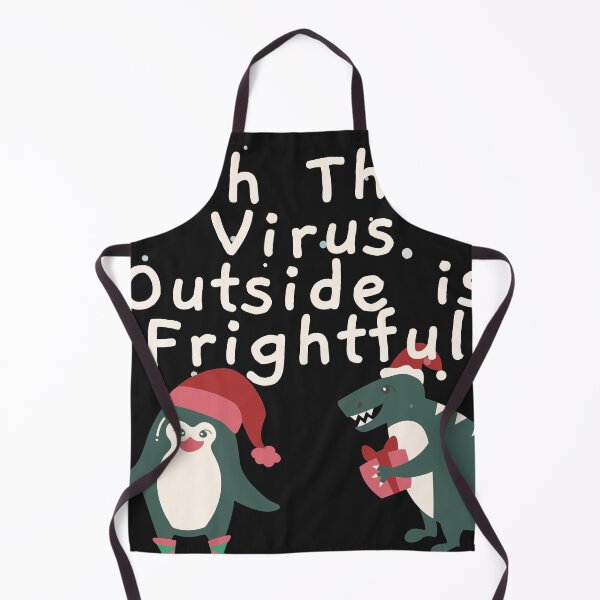 Item preview, Oh The Virus Outside is Frightful - Penguin and T-rex designed and sold by JuanGames.