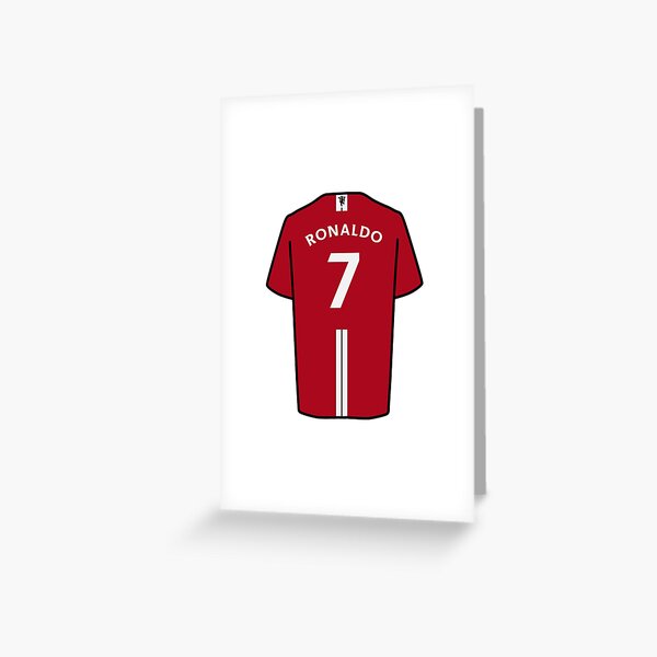 Cristiano Ronaldo 2007/08 Jersey Greeting Card for Sale by slawisa