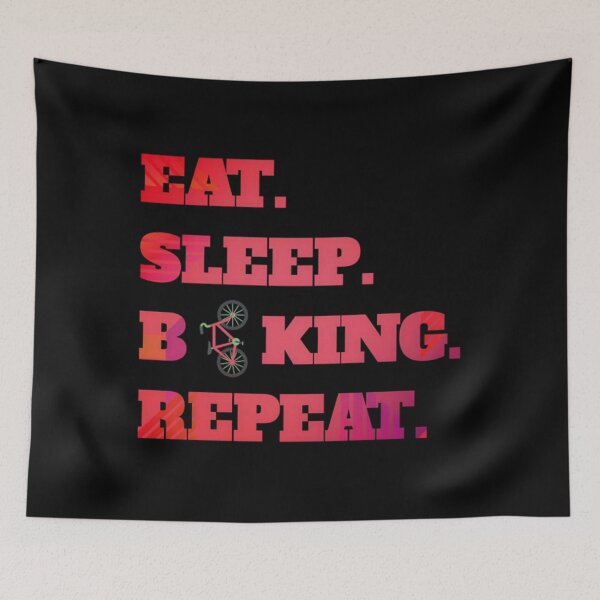 Item preview, Eat Sleep Biking Repeat Bike Biker downhill designed and sold by NormaRitchie.