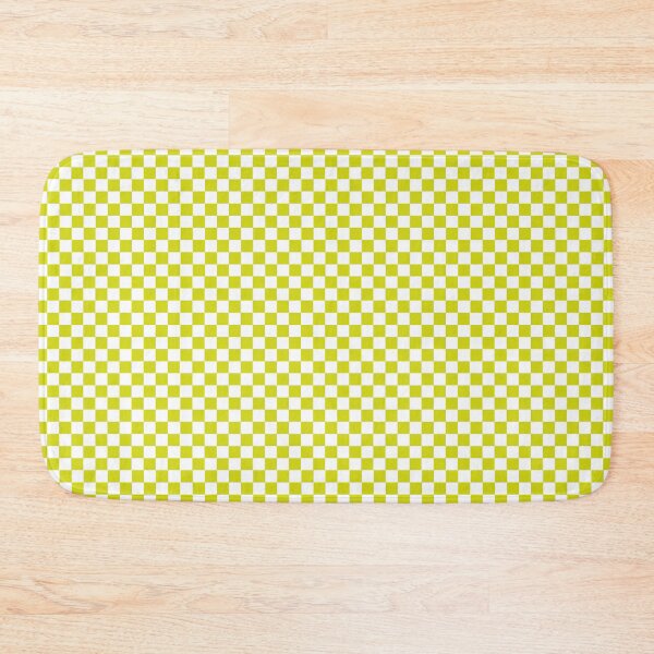 Item preview, Sulphur Spring and White Check Coloured Pattern - Chequered, Checkered, Checks designed and sold by MissCheck.