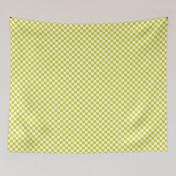 Item preview, Sulphur Spring and White Check Coloured Pattern - Chequered, Checkered, Checks designed and sold by MissCheck.
