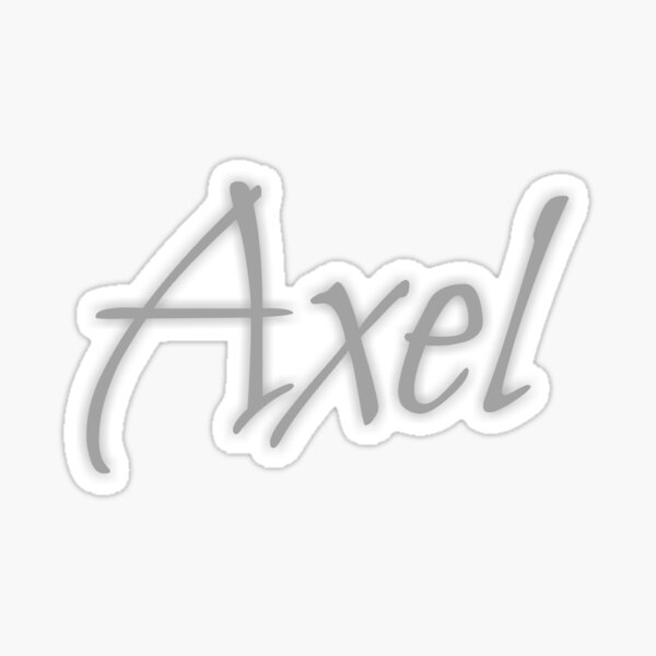 "Axel name" Sticker by LizBanegasArt Redbubble