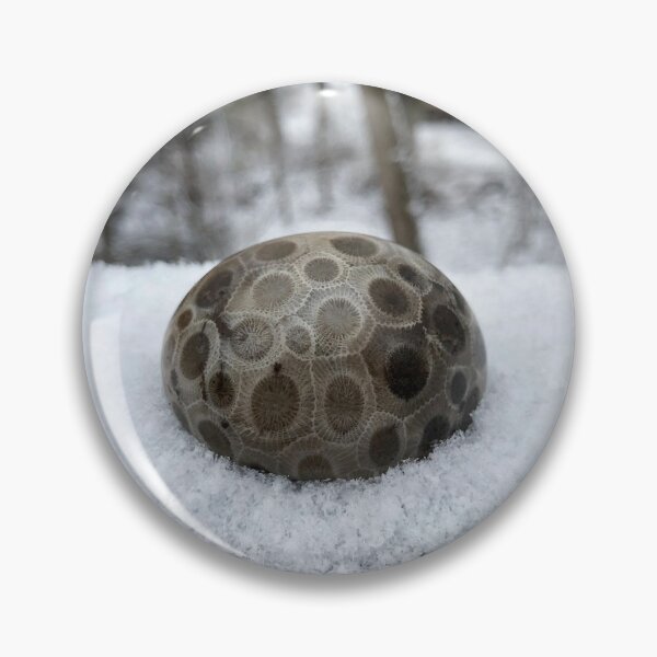 Item preview, Petoskey Stone in Snow designed and sold by Cassandra Tiensivu.