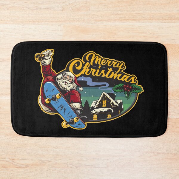 Item preview, Merry Christmas Skateboarding Santa designed and sold by mouad naouiri.