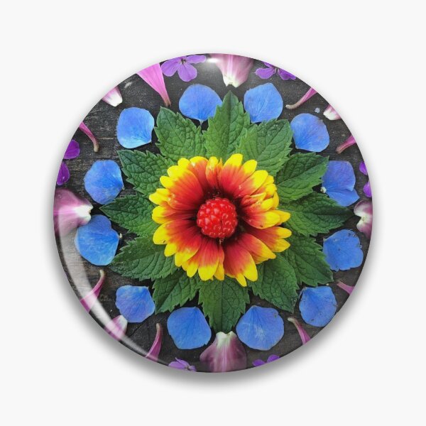 Item preview, Rainbow Flower Petal Mandala designed and sold by ChiaraDAmore.