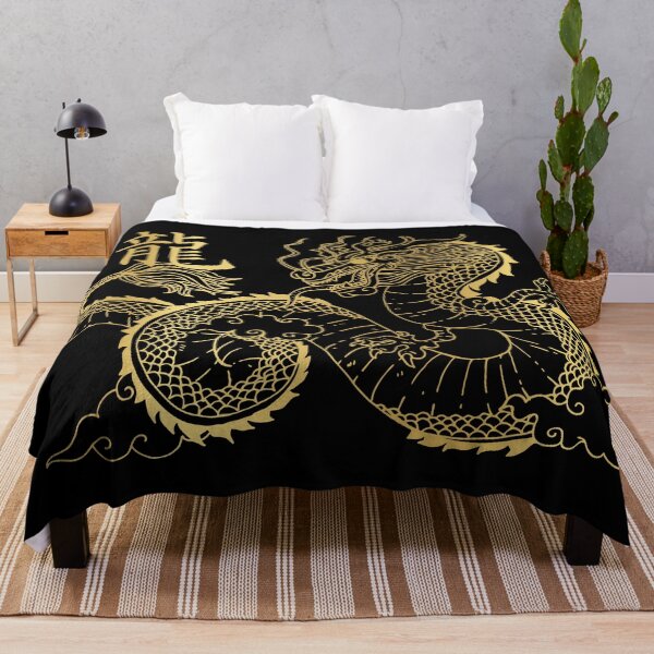 Artikelvorschau, Chinese Dragon Tattoo Art Gold entworfen und verkauft von infleims.