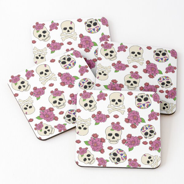 Item preview, Cute skull and flowers designed and sold by Mandalis Shop.
