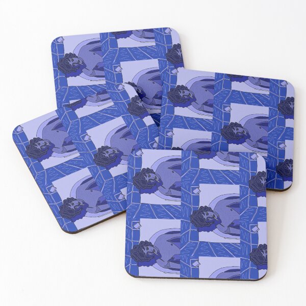 Item preview, sad blue colorblock man in bathtub designed and sold by Sydney t.