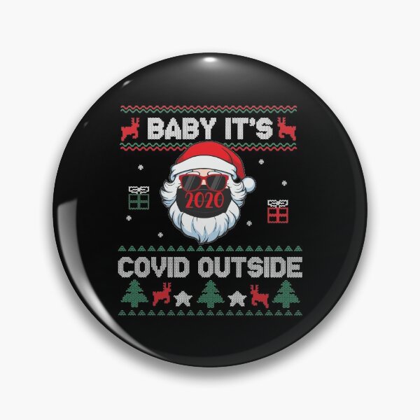 Item preview, Baby It's Covid Outside Santa with Facemask Xmas designed and sold by jessicasmile.