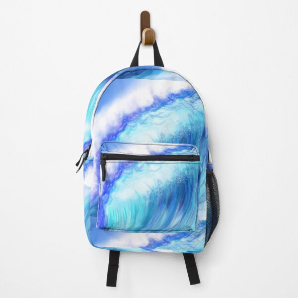 Item preview, Giant wave with turquoise royal blue and purple designed and sold by sarahpainter.
