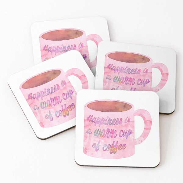 Item preview, Happiness is a Warm Cup of Coffee Watercolor Design designed and sold by TheBearandBunny.