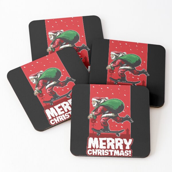 Item preview, Merry Christmas Skateboarding Santa designed and sold by mouad naouiri.