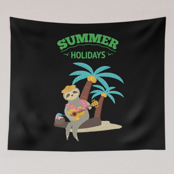 Item preview, Sloth Summer Vacation Palm Trees Beach And Sea designed and sold by DELMEO.