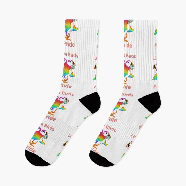 Item preview, Rainbow love birds puffins  designed and sold by KatyChristoff.