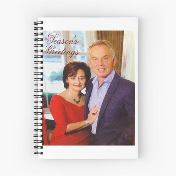 Artikelvorschau, Tony & Cherie Blair – Weihnachtskarte mit Weihnachtsgrüßen entworfen und verkauft von jakewhiteok.