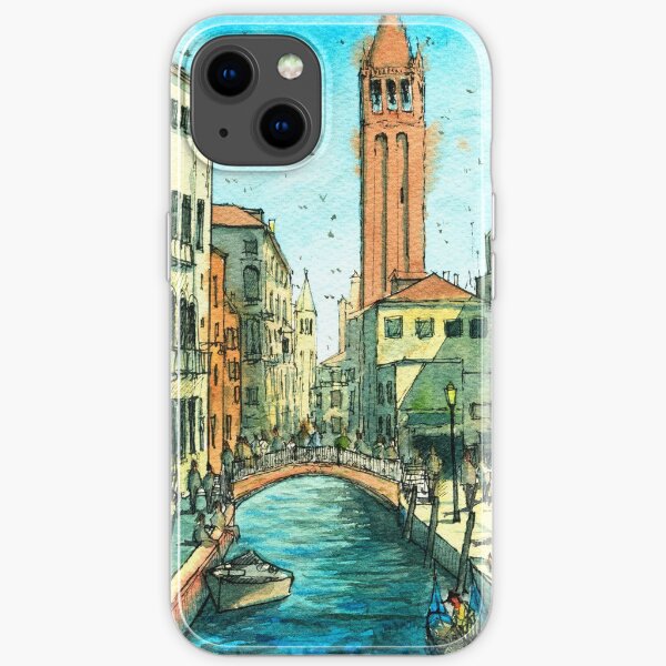 Campo San Barnaba Canal scene iPhone Soft Case