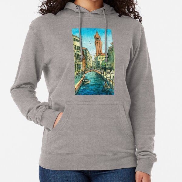 Campo San Barnaba Canal scene Lightweight Hoodie