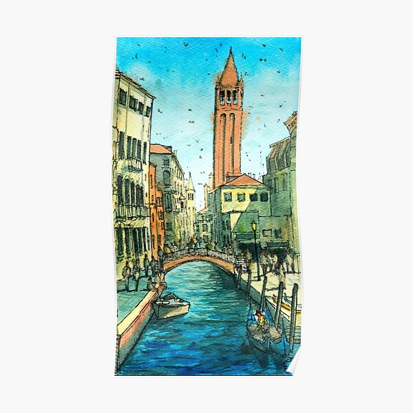 Campo San Barnaba Canal scene Poster