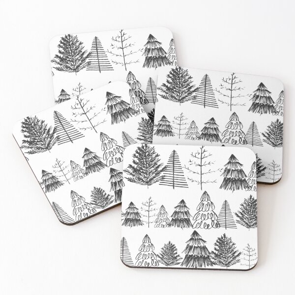 Item preview, Trees Pattern Black and White designed and sold by sarahrinouye.