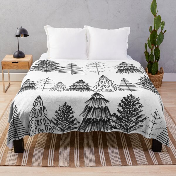 Item preview, Trees Pattern Black and White designed and sold by sarahrinouye.