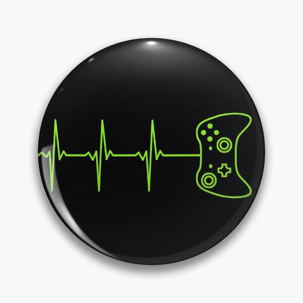 Item preview, Gamer Heartbeat Gaming Video Game Controller with Heart Pulse Line designed and sold by Saad Akchich.