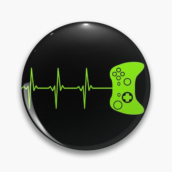 Item preview, Gamer Heartbeat Gaming Video Game Controller with Heart Pulse Line 2 designed and sold by Saad Akchich.
