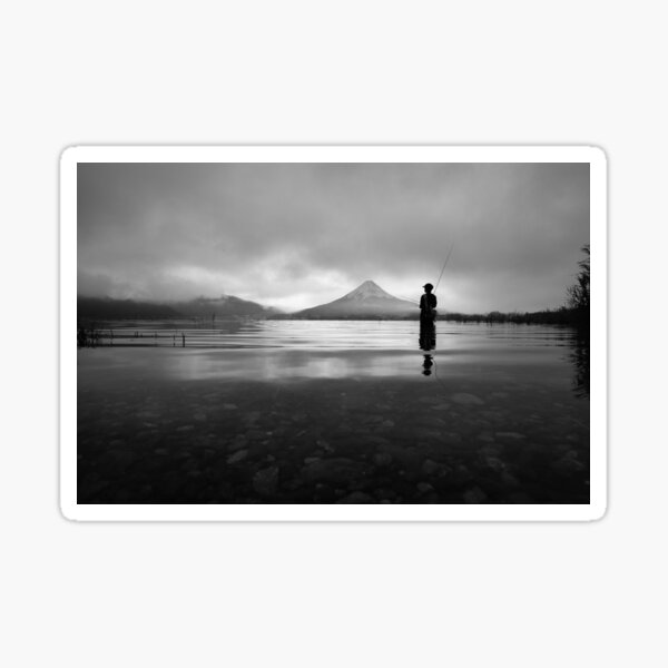 Mount Fuji - Japan Black&White Sticker