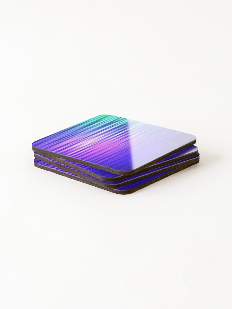 Thumbnail 4 of 5, Coasters (Set of 4), Pretty Rainbow Color  Ripples Design designed and sold by Crystalsgraphix.