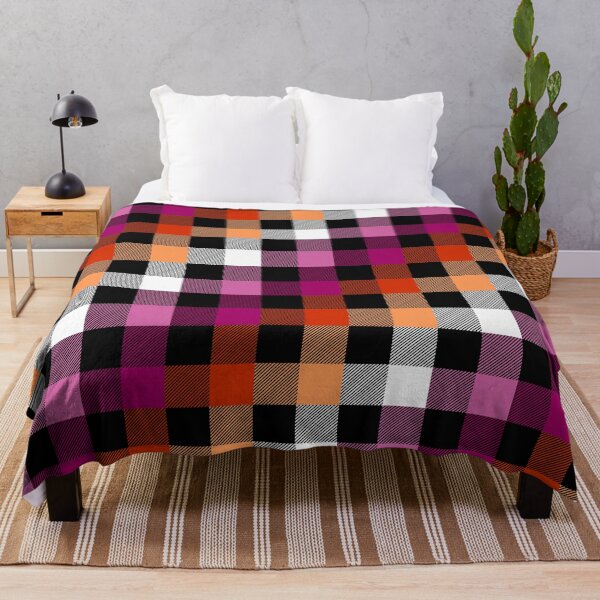 Artikelvorschau, Subtiles Plaid mit Lesbenflagge entworfen und verkauft von -Gedwolcraeft-.
