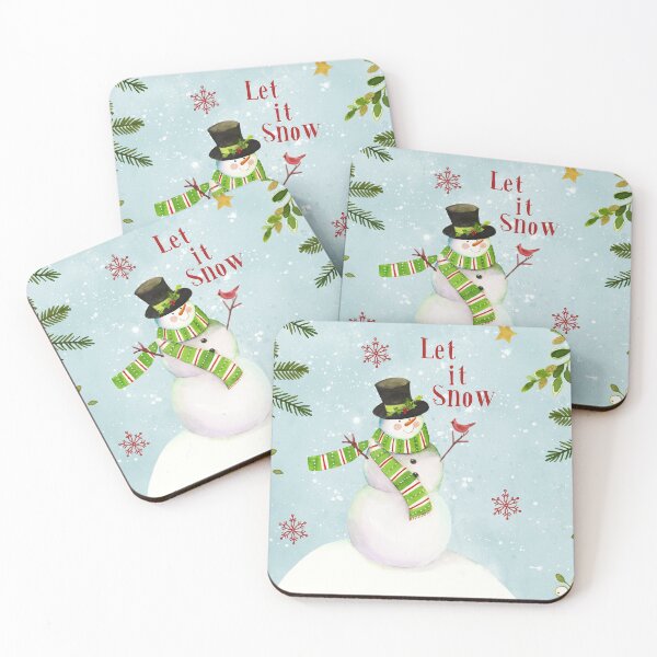 Item preview, Snowman with the words: let it Snow  designed and sold by Sue Zipkin.