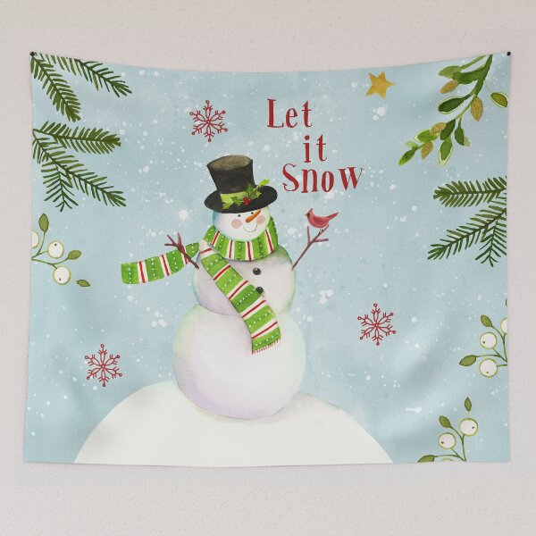 Item preview, Snowman with the words: let it Snow  designed and sold by Sue Zipkin.