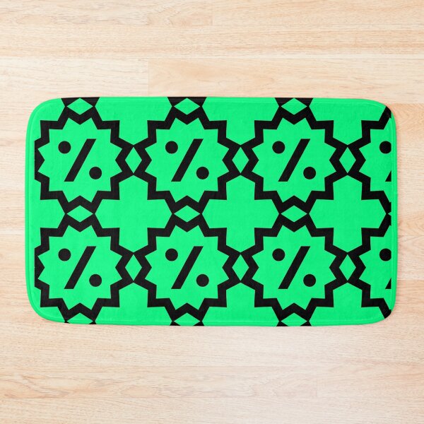 Item preview, Spring Green and Black Abstract Shapes designed and sold by PatternsRUs.