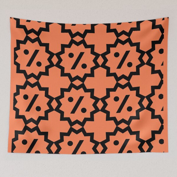 Item preview, Coral and Black Abstract Shapes designed and sold by PatternsRUs.